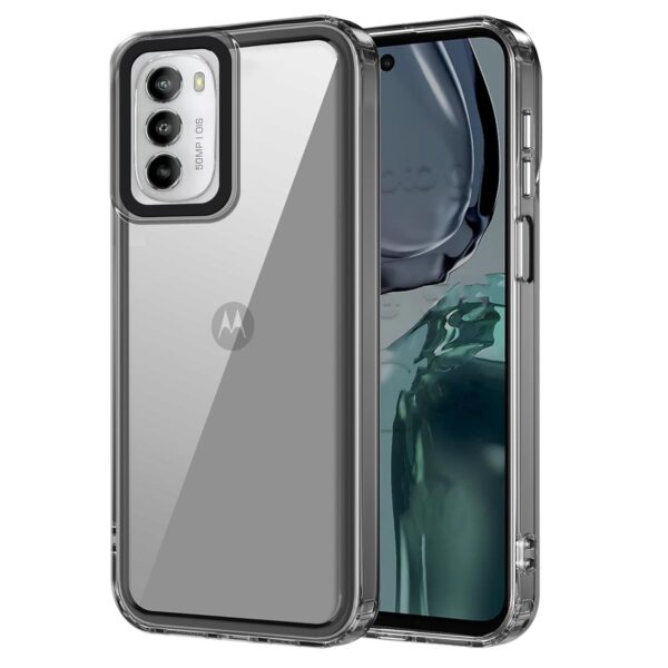 amazon basics Back Case Cover for Motorola Moto G82 5G (TPU + PC_Black) - Image 2