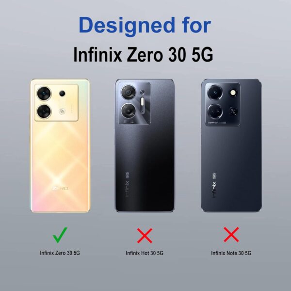 amazon basics Back Case Cover for Infinix Zero 30 5G (TPU + PC_Translucent Black) - Image 3