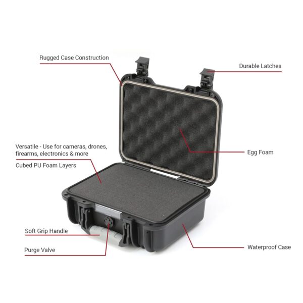 CASE N FOAM Plastic Ew2510 Protective Hard Case Briefcases With Cubed Foam For Camera (Black) - Image 3