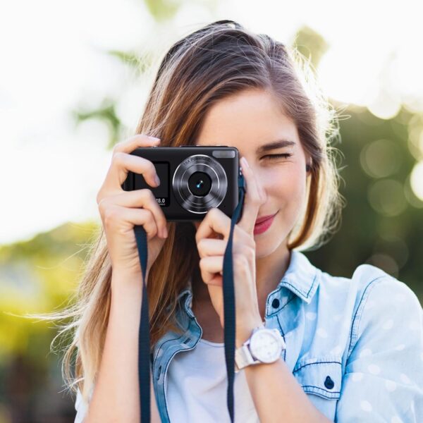 DIVINE Digital Camera 4K 48MP Kids Camera, Dual Screen & Autofocus Point and Shoot Digital Cameras with 64GB SD Card, 16X Zoom, Built-in Batteries (DDC-75) - Image 6