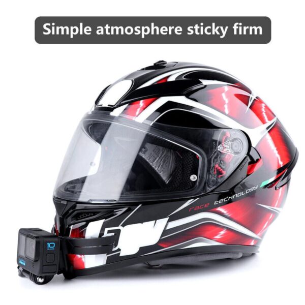 Sounce Action-cam Compatible Chin Mount for Motorcycle with J-Hook and Screw Helmets Secure and Convenient Helmet for GoPro and Action Cameras with Speed 160kmph - Black - Image 6