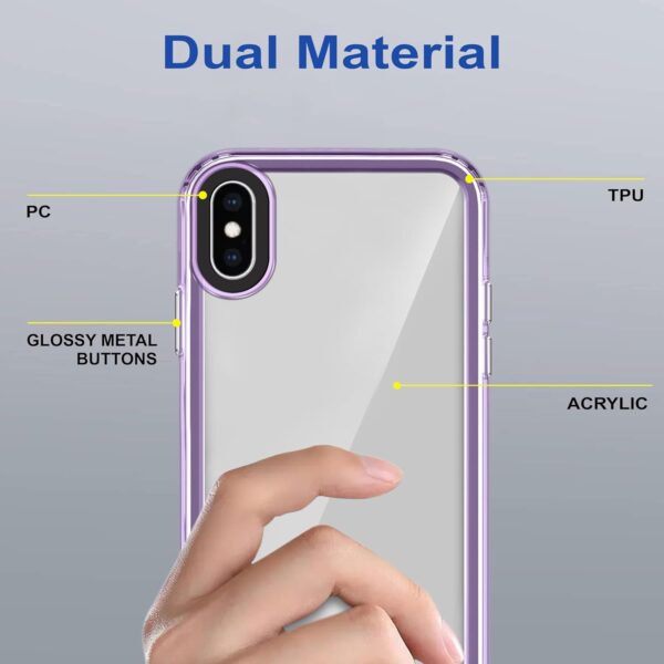 amazon basics Back Case Cover for iPhone Xs (TPU + PC_Translucent Purple) - Image 7