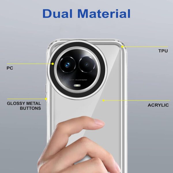 amazon basics Back Case Cover for Realme 11 5G (TPU + PC_Transparent) - Image 7