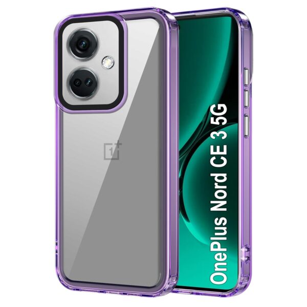 amazon basics Back Case Cover for OnePlus Nord CE 3 5G (TPU + PC_Translucent Purple) - Image 2