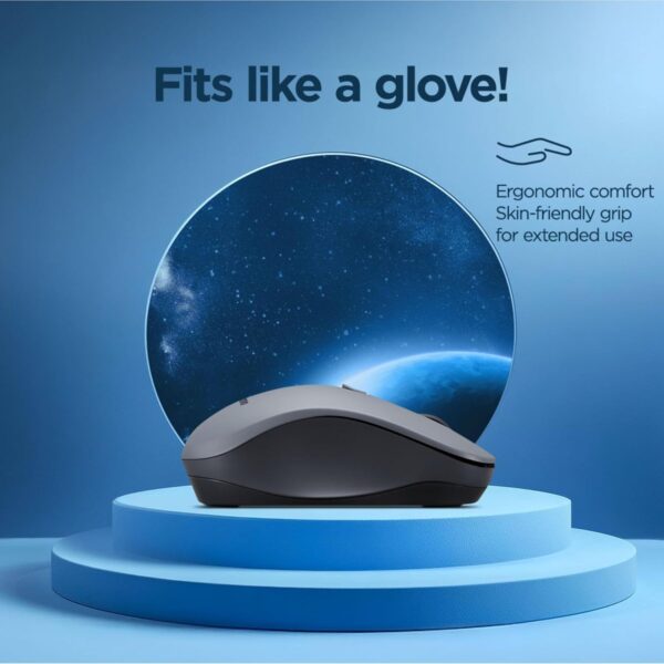 Lenovo WL310 Bluetooth Silent Mouse, Bluetooth 5.0, Upto 3million Button clicks, 1600 DPI, 6 Buttons (Left Click, Right Click, Scroll Click, DPI, 2 x Side Buttons), DPI LED Indicator, Grey - Image 3