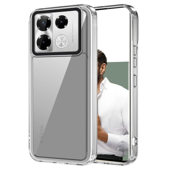 Amazon Basics Back Case Cover for Infinix Note 40 Pro 5G (Polycarbonate, Thermoplastic Polyurethane_Transparent) - Image 2