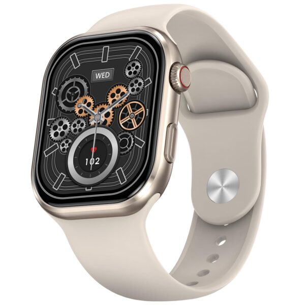 Fire-Boltt Brillia Smart Watch with 51.3mm (2.02 inch) AMOLED Display, Bluetooth Calling, SpO2, Heart Rate Monitoring, 120+ Sports Modes (Brillia, Beige) - Image 2