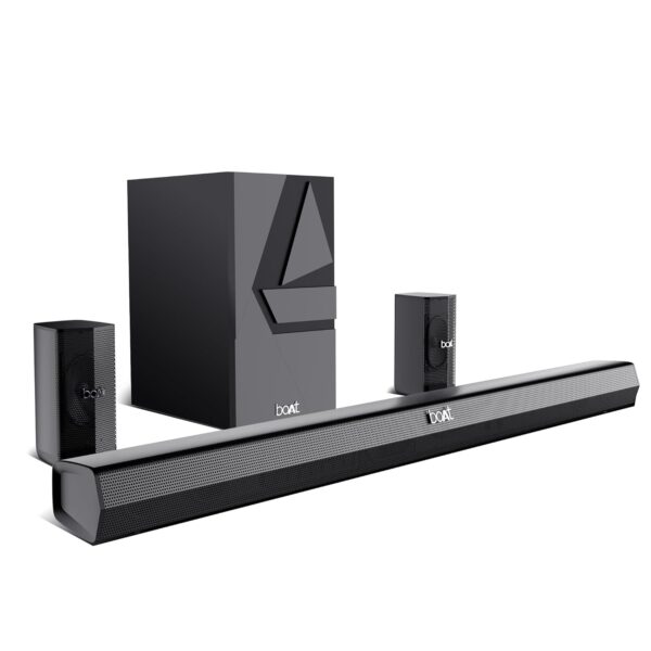 boAt Aavante Bar Azure Pro, 550 W Sound, 5.1CH with Wireless Rear Satellite Speakers, EQ Modes, BTv5.4,Multiple Ports, Master Remote, Bluetooth Sound Bar, Home Theatre Soundbar Speaker (Premium Black) - Image 2