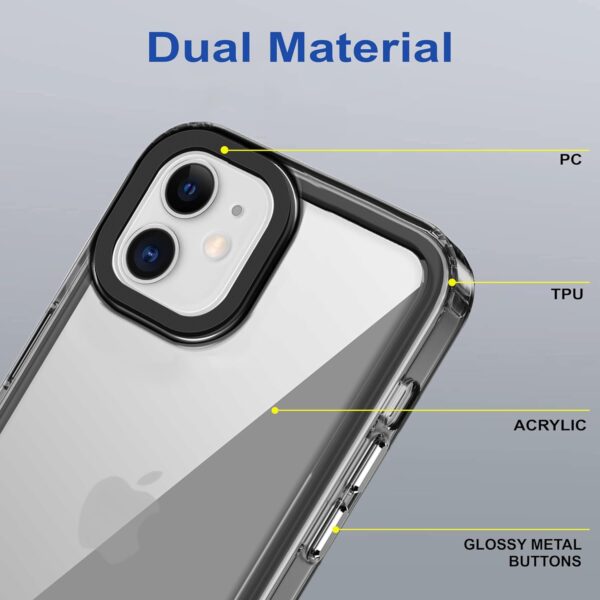 amazon basics Back Case Cover for iPhone 12 (TPU + PC_Black) - Image 7