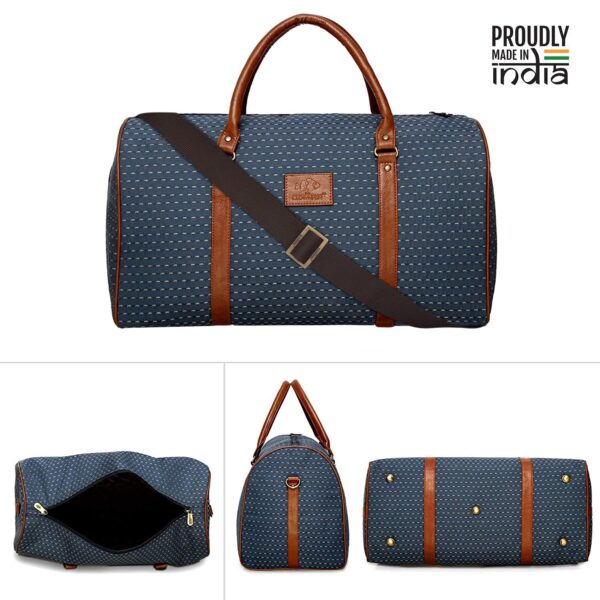 The Clownfish Tapestry Fabric 42 Litre Cabin Luggage Travel Duffle Bag (Blue) - Image 6
