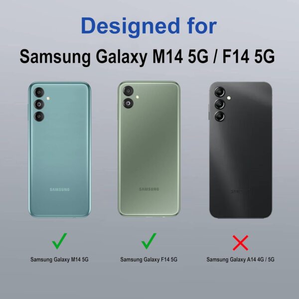 amazon basics Back Case Cover for Samsung Galaxy M14 5G (TPU + PC_Space-Purple) - Image 3