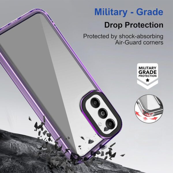 amazon basics Back Case Cover for Samsung Galaxy M14 5G (TPU + PC_Space-Purple) - Image 4