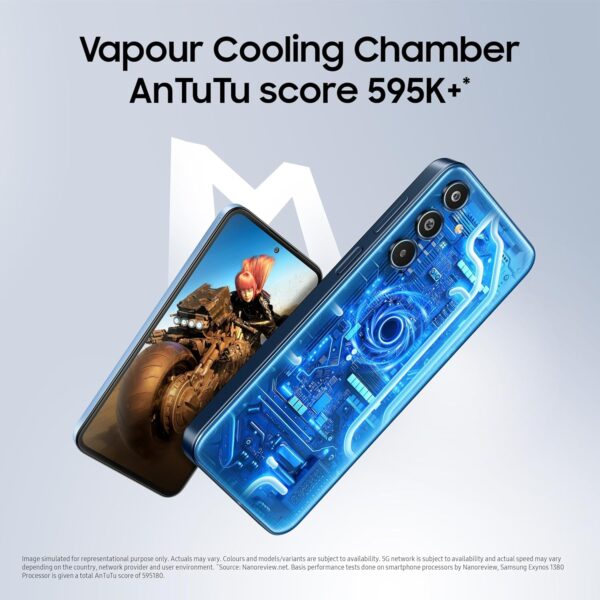 Samsung Galaxy M35 5G (Thunder Grey,6GB RAM,128GB Storage)| Corning Gorilla Glass Victus+| AnTuTu Score 595K+ | Vapour Cooling Chamber | 6000mAh Battery | 120Hz Super AMOLED Display| Without Charger - Image 6