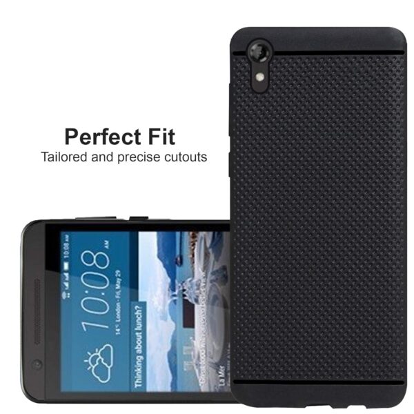 Amazon Brand - Solimo Back Cover for HTC Desire (Rubber | Black | Dotted) - Image 3