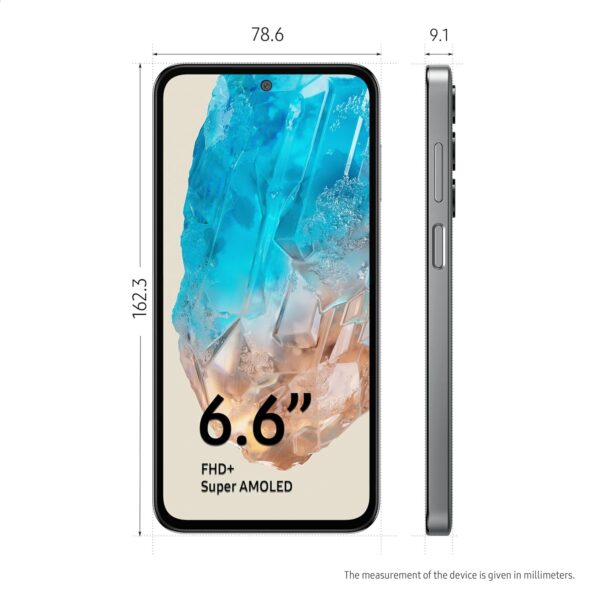 Samsung Galaxy M35 5G (Thunder Grey,6GB RAM,128GB Storage)| Corning Gorilla Glass Victus+| AnTuTu Score 595K+ | Vapour Cooling Chamber | 6000mAh Battery | 120Hz Super AMOLED Display| Without Charger - Image 8
