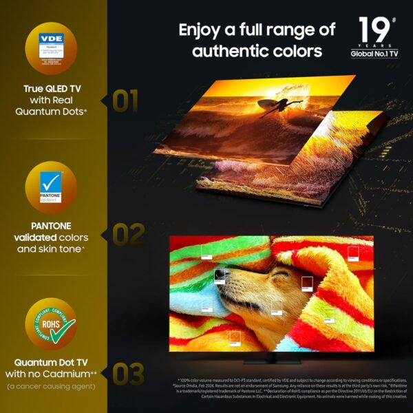Samsung 108 cm (43 inches) Vision AI 4K Ultra HD Smart QLED TV QA43QEF1AULXL - Image 9