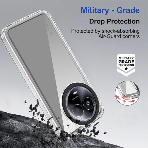 amazon basics Back Case Cover for Realme 11 5G (TPU + PC_Transparent) - Image 4