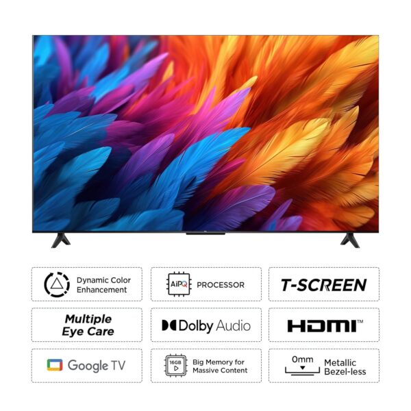 TCL 139 cm (55 inches) Metallic Bezel-Less Series 4K Ultra HD Smart LED Google TV 55V6B (Black) - Image 3