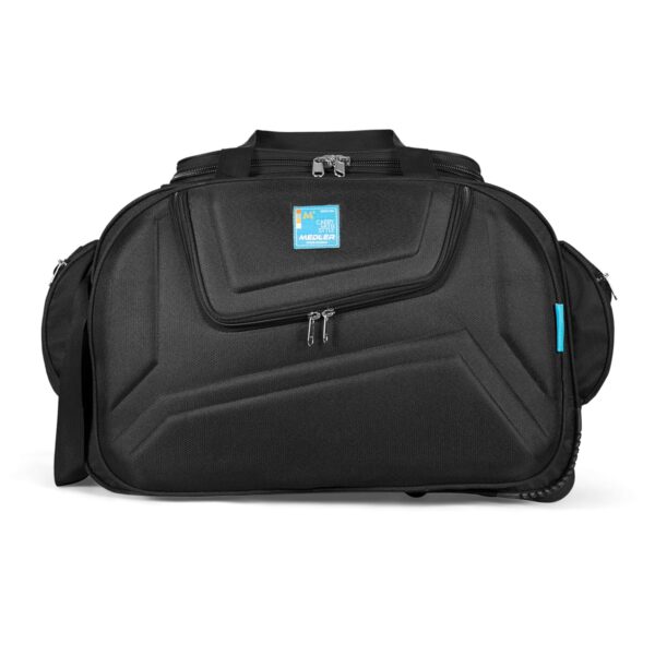M MEDLER Voltage Nylon 55 litres Waterproof Strolley Duffle Bag- 2 Wheels - Luggage Bag - (Black) - Image 3