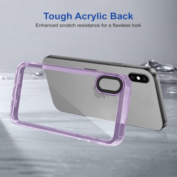 amazon basics Back Case Cover for iPhone Xs (TPU + PC_Translucent Purple) - Image 6