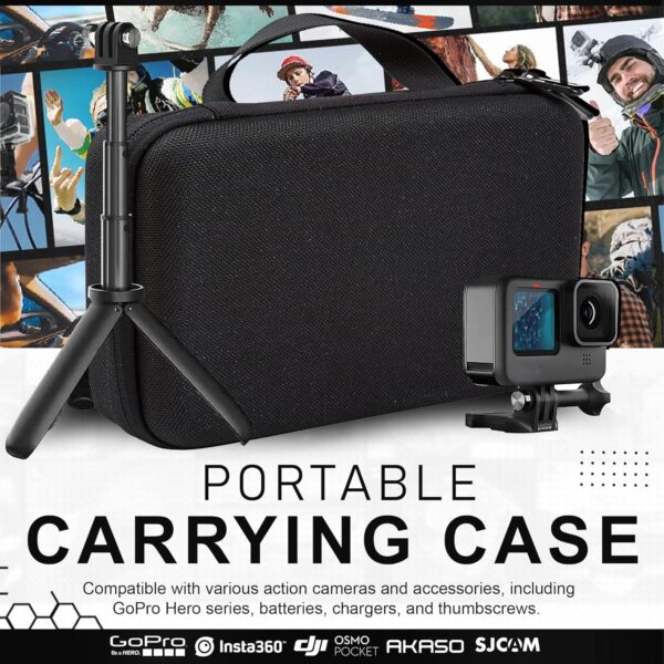 Yantralay Carrying Case for Accessories Compatible with Go Pro Hero 12/11/10/9/ 8/7/6/5, SJCAM, EKEN & All Other Action Cameras - Image 3