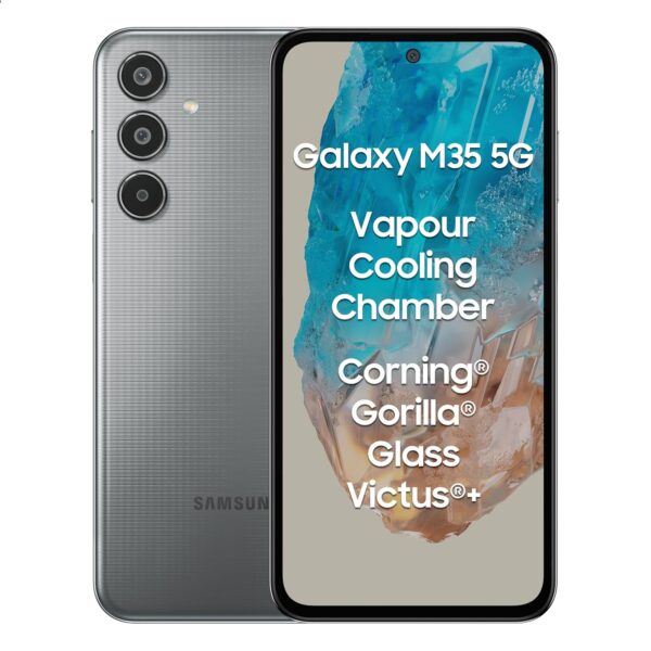 Samsung Galaxy M35 5G (Thunder Grey,6GB RAM,128GB Storage)| Corning Gorilla Glass Victus+| AnTuTu Score 595K+ | Vapour Cooling Chamber | 6000mAh Battery | 120Hz Super AMOLED Display| Without Charger - Image 2