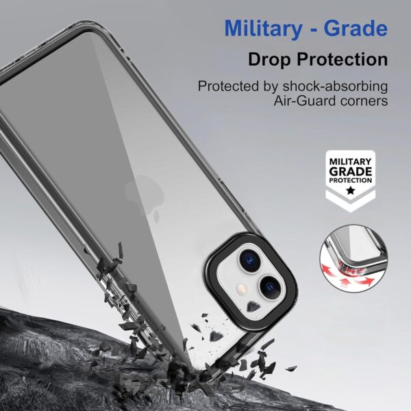 amazon basics Back Case Cover for iPhone 12 (TPU + PC_Black) - Image 4