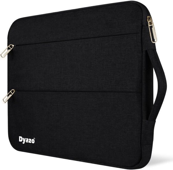 Dyazo Water Resistant 14.1 Inch Laptop Sleeves Case Cover with Handle & 2 Front Accessories Pocket | Compatible for Mac Book Pro, Lenovo, Hp, Mi, Dell & Other Notebooks Up to 14 Inches (Black) - Image 2
