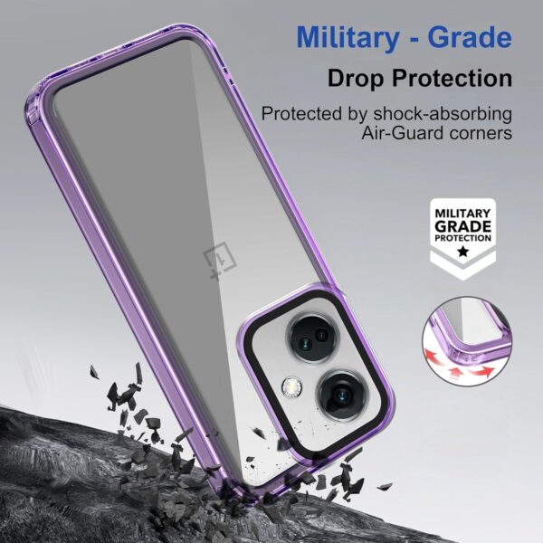 amazon basics Back Case Cover for OnePlus Nord CE 3 5G (TPU + PC_Translucent Purple) - Image 4