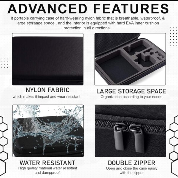 Yantralay Carrying Case for Accessories Compatible with Go Pro Hero 12/11/10/9/ 8/7/6/5, SJCAM, EKEN & All Other Action Cameras - Image 4