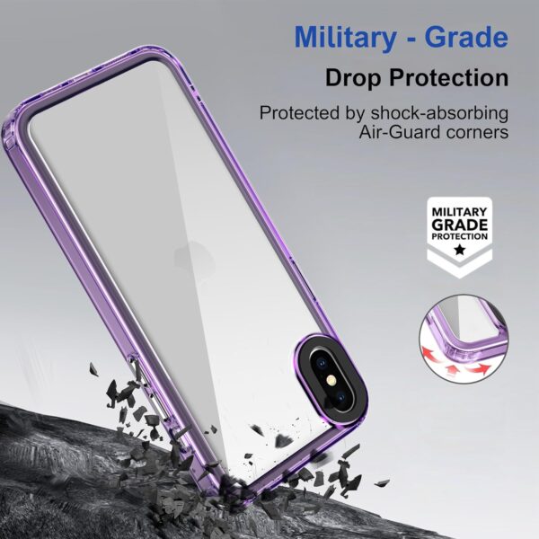 amazon basics Back Case Cover for iPhone Xs (TPU + PC_Translucent Purple) - Image 4