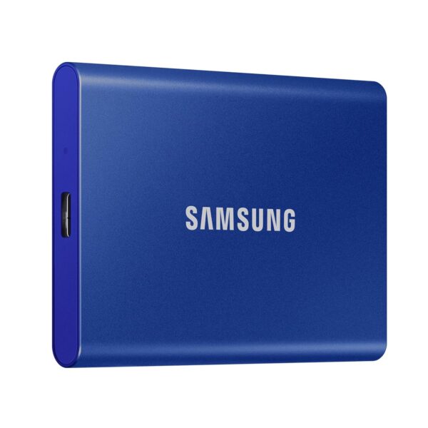 Samsung T7 1TB, Portable SSD, up to 1050MB/s, USB 3.2 Gen2 + 2mo Adobe CC Photography, Gaming, Students & Professionals, External Solid State Drive (MU-PC1T0H), Blue - Image 2