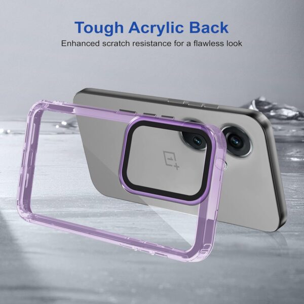 amazon basics Back Case Cover for OnePlus Nord CE 3 5G (TPU + PC_Translucent Purple) - Image 6