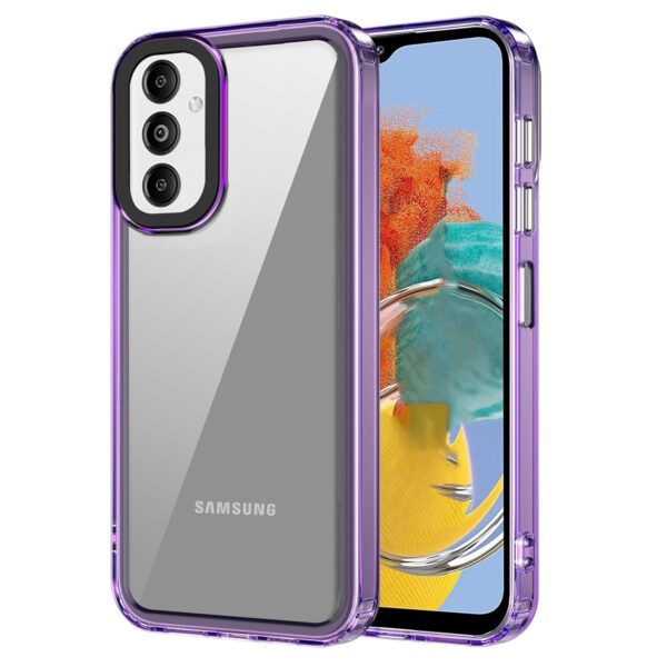 amazon basics Back Case Cover for Samsung Galaxy M14 5G (TPU + PC_Space-Purple) - Image 2