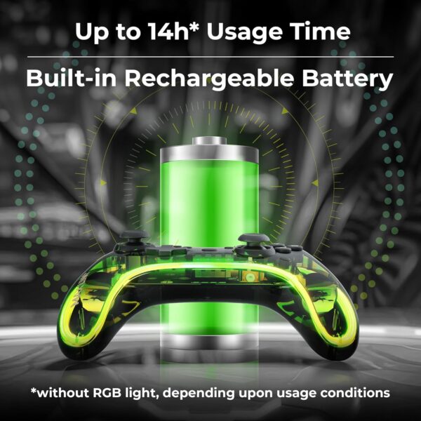 ZEBRONICS MAX LINK + Wireless Gamepad, Dual motors Haptic feedback, Built-in rechargeable battery, RGB light, Plug & play, Supports (Windows | Android | PS3 | PS4 | XBOX 360) - Image 6