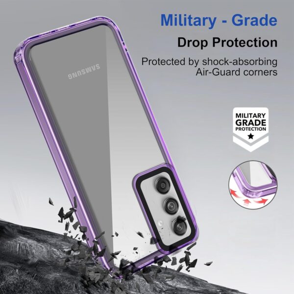amazon basics Back Case Cover for Samsung Galaxy F55 5G | Compatible for Samsung Galaxy F55 5G Back Case Cover | Case Cover with Camera Protection | (TPU + PC | Translucent Purple) - Image 4