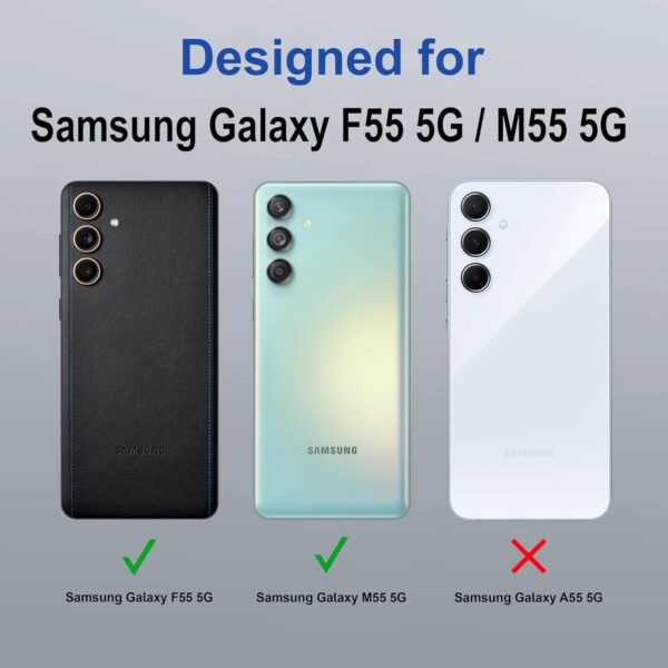 amazon basics Back Case Cover for Samsung Galaxy F55 5G | Compatible for Samsung Galaxy F55 5G Back Case Cover | Case Cover with Camera Protection | (TPU + PC | Translucent Purple) - Image 3