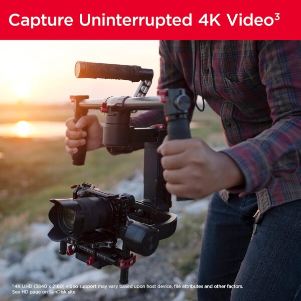 SanDisk Extreme SD UHS I 64GB Card for 4K Video for DSLR and Mirrorless Cameras 170MB/s Read & 80MB/s Write - Image 5