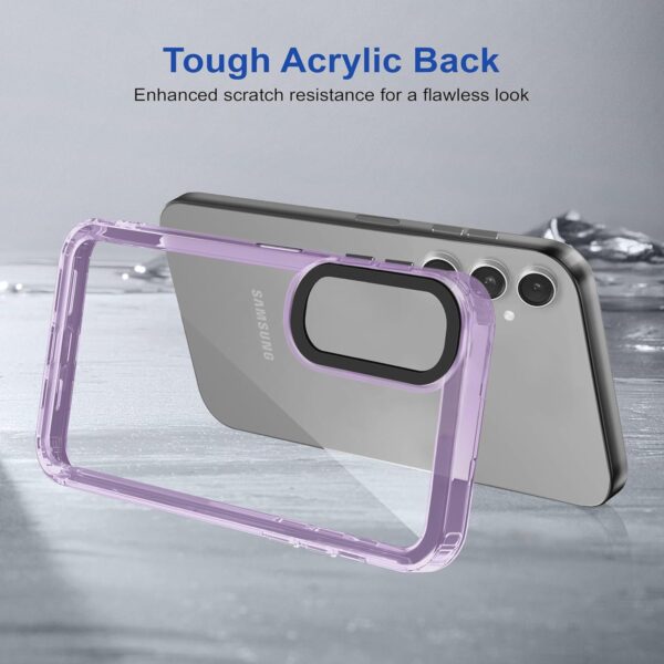 amazon basics Back Case Cover for Samsung Galaxy A14 (TPU + PC_Translucent Purple) - Image 6