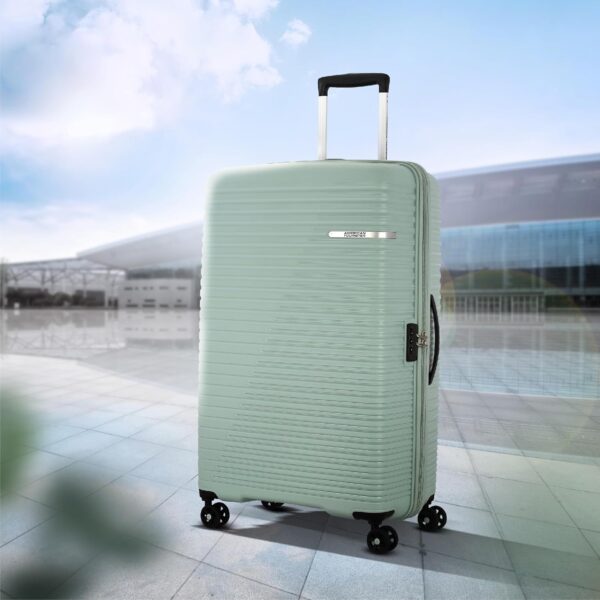 American Tourister Liftoff 79 CM Large Check-in Polypropylene (PP) Hard 8 Wheels Spinner Luggage/Suitcase/Trolley Bag for Travel (Sea Blue) - Image 7