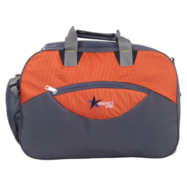 70 Litre Travel Duffle Bags for Luggage Bags for Travelling Bag Men and Women for Light Weight Trolley Polyester Soft Material Water Resistant with 2 Wheels (Grey Orange) - Image 8