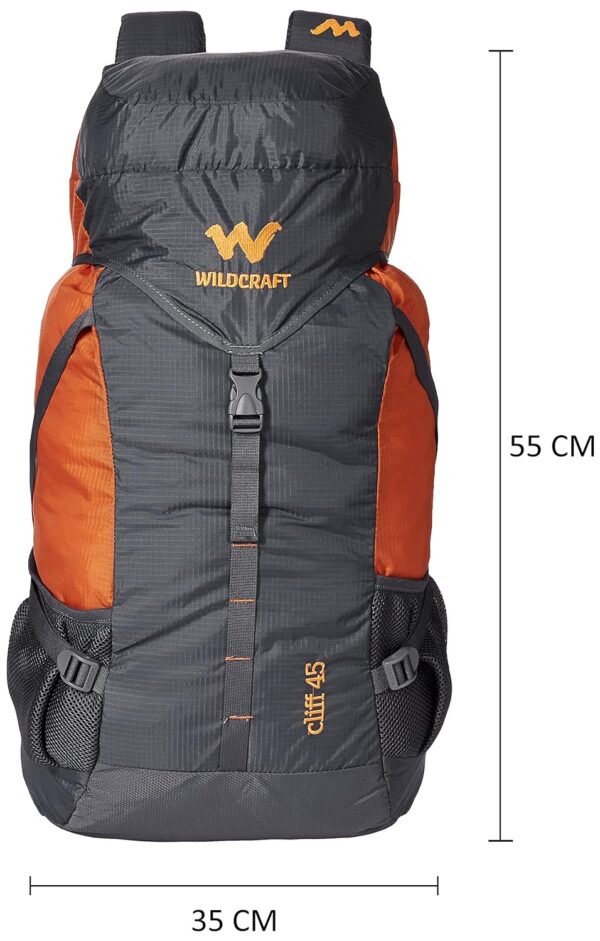 Wildcraft 45 Ltrs Grey and Orange Rucksack - Image 8