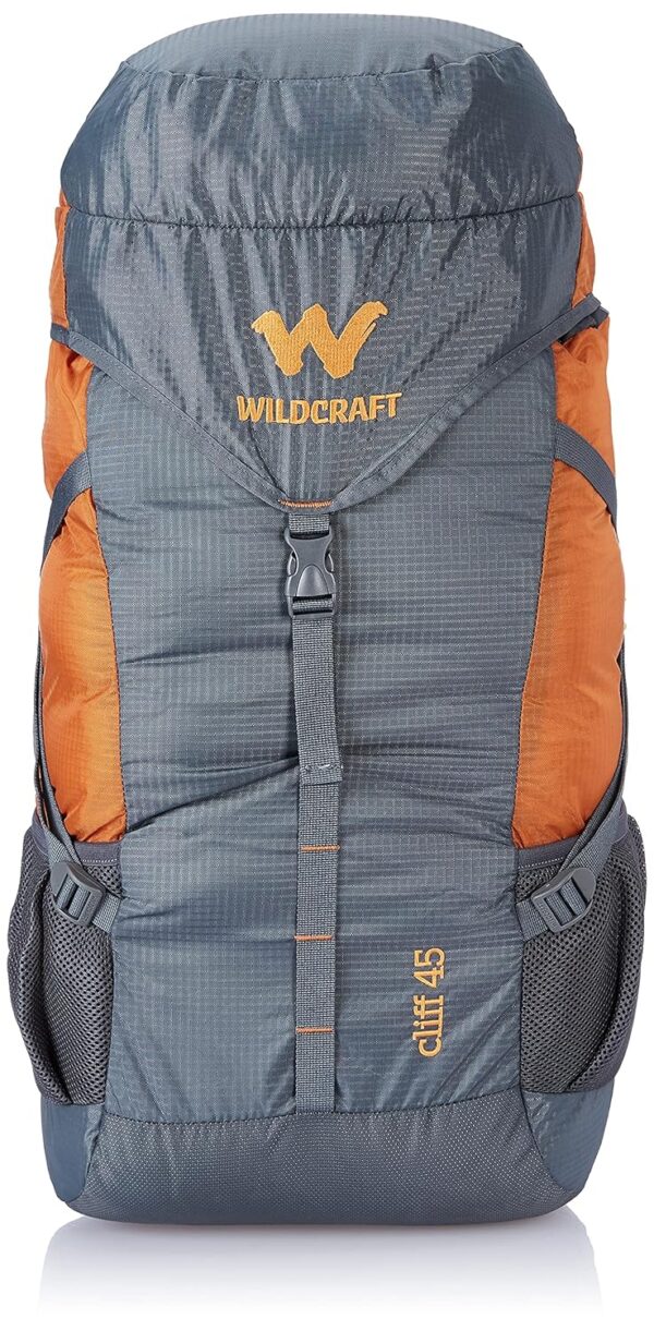 Wildcraft 45 Ltrs Grey and Orange Rucksack - Image 2