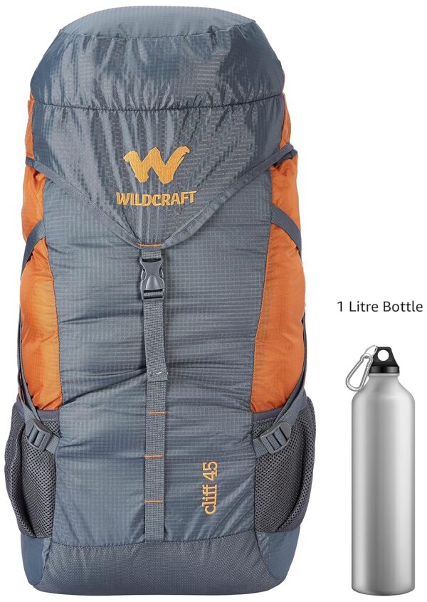 Wildcraft 45 Ltrs Grey and Orange Rucksack - Image 4